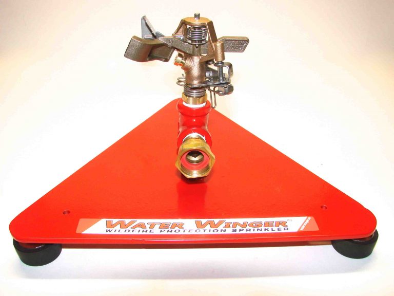6" Tall Low Profile, Weighted base ground or rooftop sprinkler with 1/2" adjustable impact sprinkler head