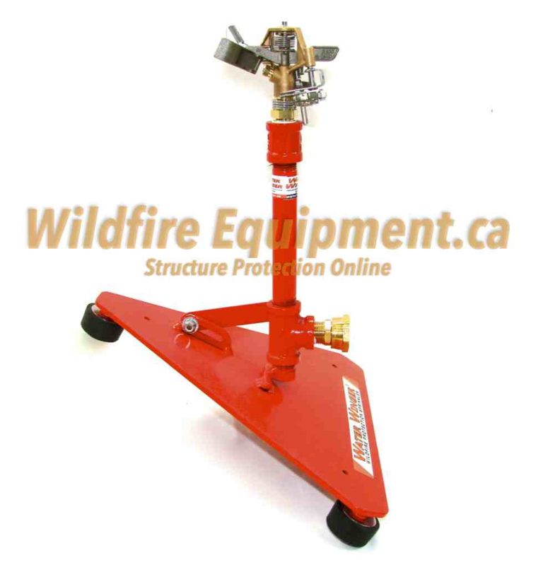 Innovative Leaning Mast rooftop wildfire structure protection sprinkler for single slope roofs like sheds