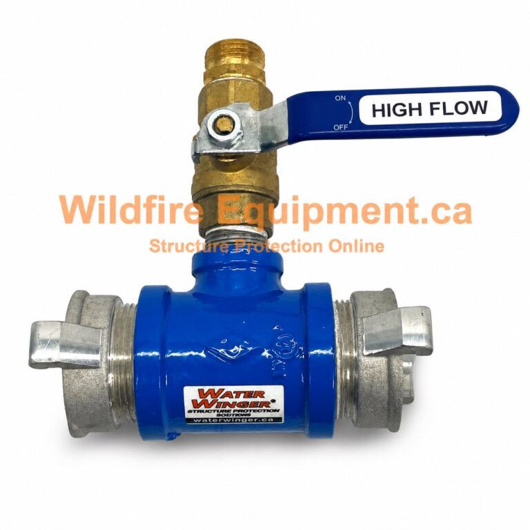 1.5-inch heavy-duty inline tee with 3/4-inch ball valve
