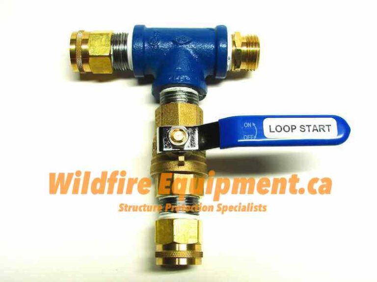 Three-quarter-inch loop-start T fitting with garden hose supply connection