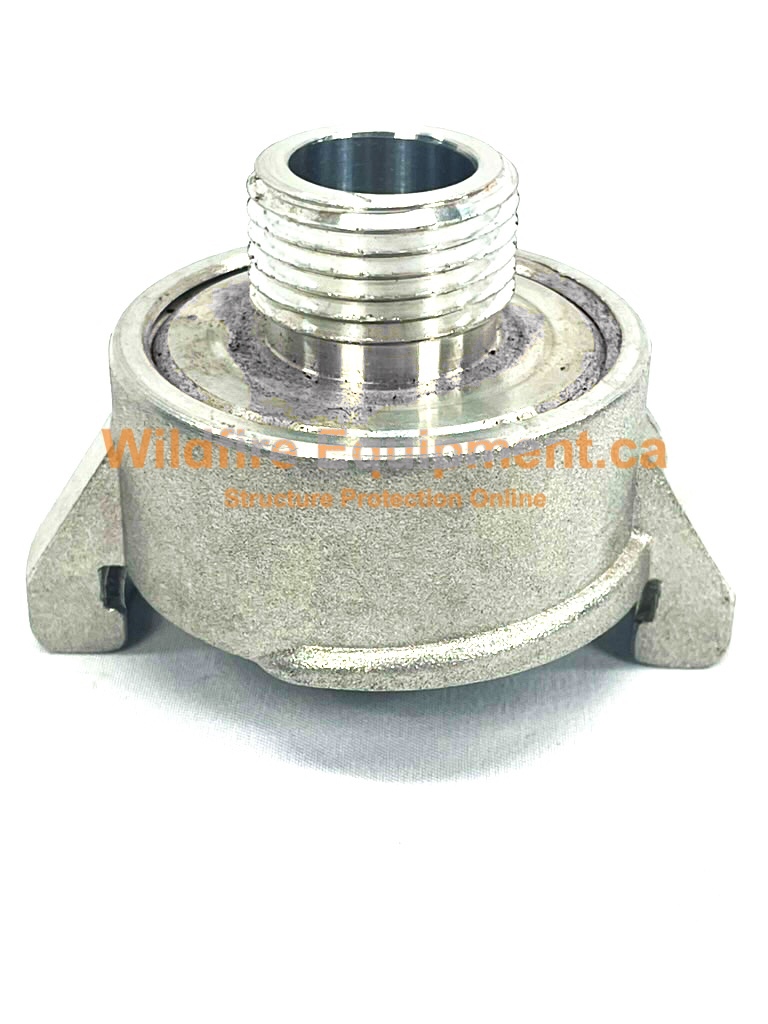1.5-inch forestry twist-lock to male garden hose adapter, clean main product view
