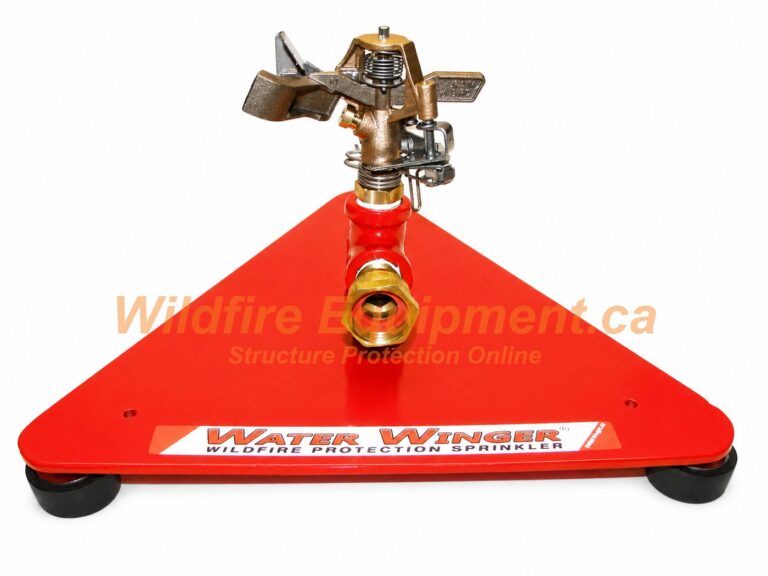6-inch tall Rain Bird weighted-base sprinkler – front view
