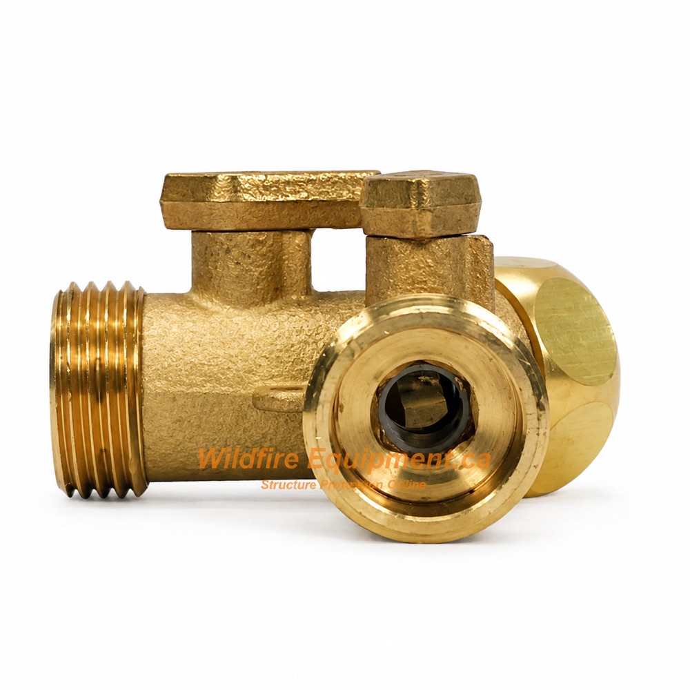 Brass Standard-Flow Y with two individual shutoff valves