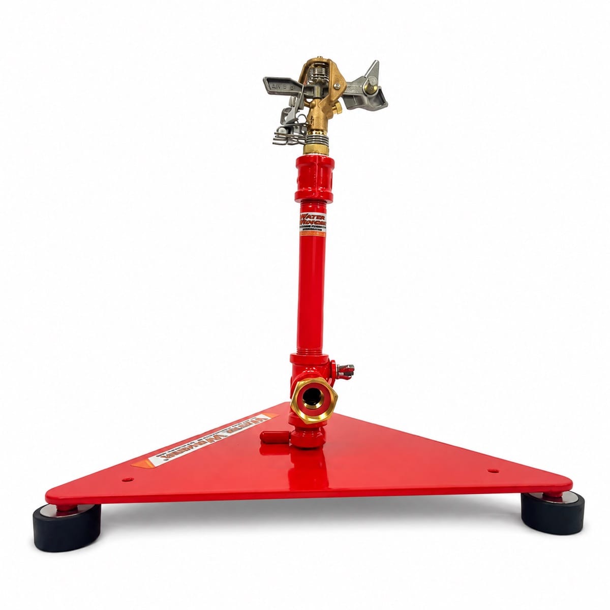 Leaning Mast Weighted Base Sprinkler front inlet view
