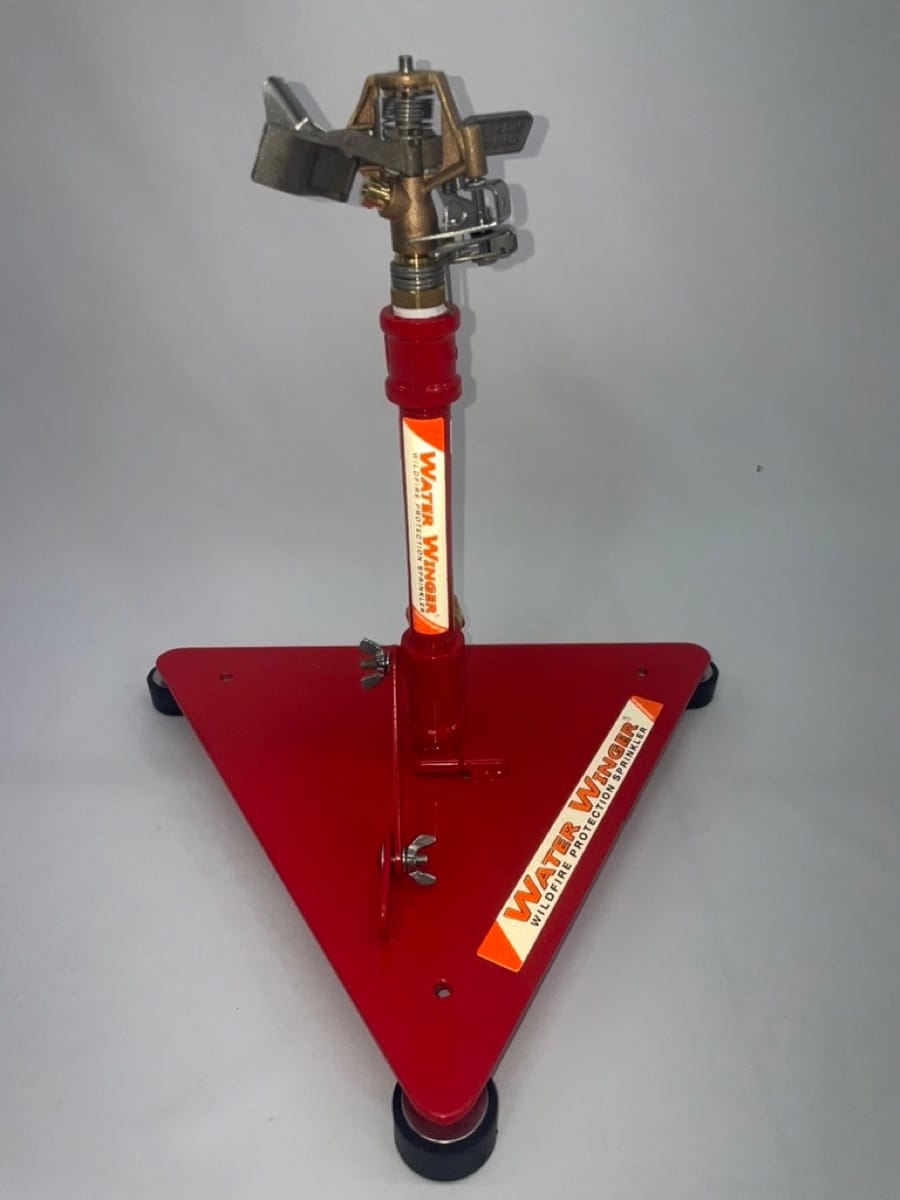 Leaning Mast Weighted Base Sprinkler reflective-label view